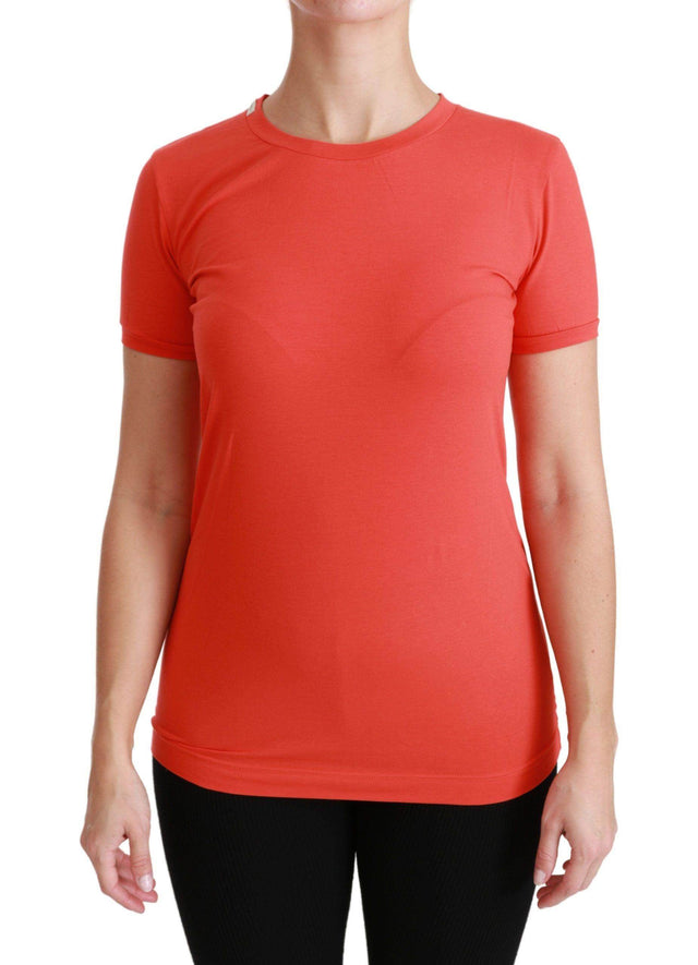Dolce & Gabbana Elegant Red Crewneck Short Sleeve Tee - Hilstor
