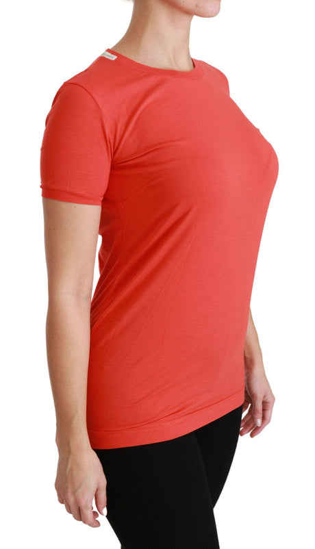 Dolce & Gabbana Elegant Red Crewneck Short Sleeve Tee - Hilstor