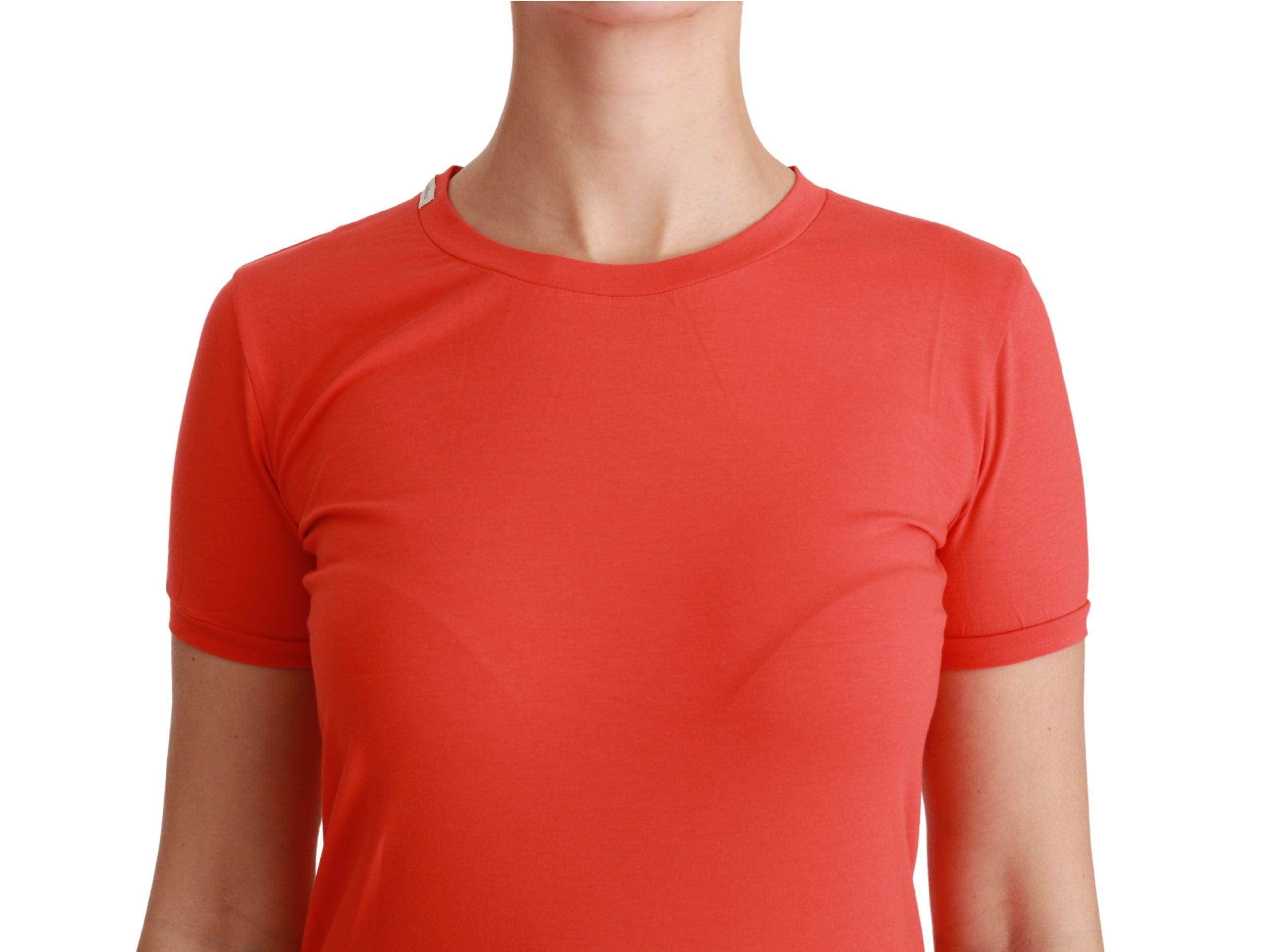 Dolce & Gabbana Elegant Red Crewneck Short Sleeve Tee - Hilstor