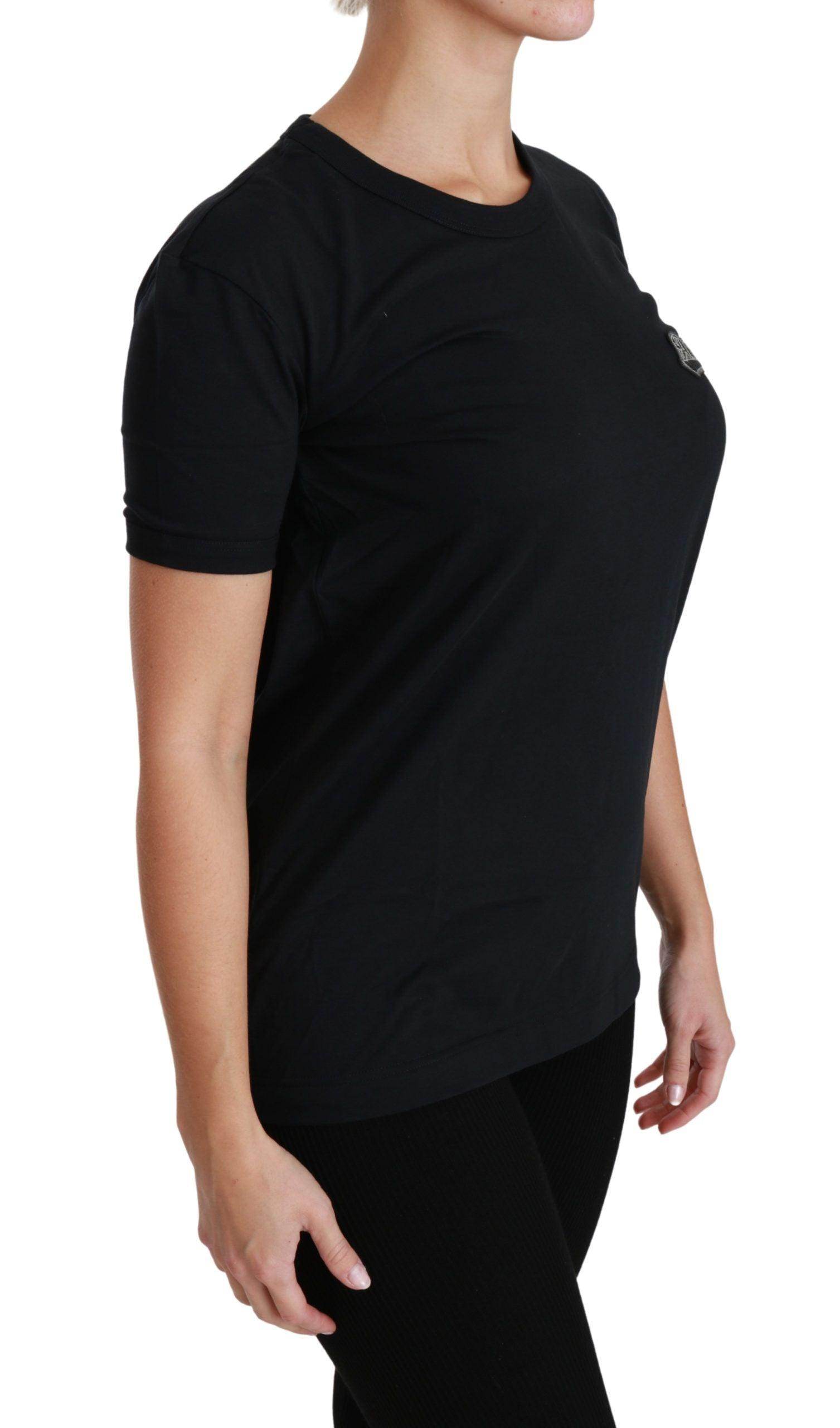 Dolce & Gabbana Elegant Crewneck Blue Amore Tee - Hilstor