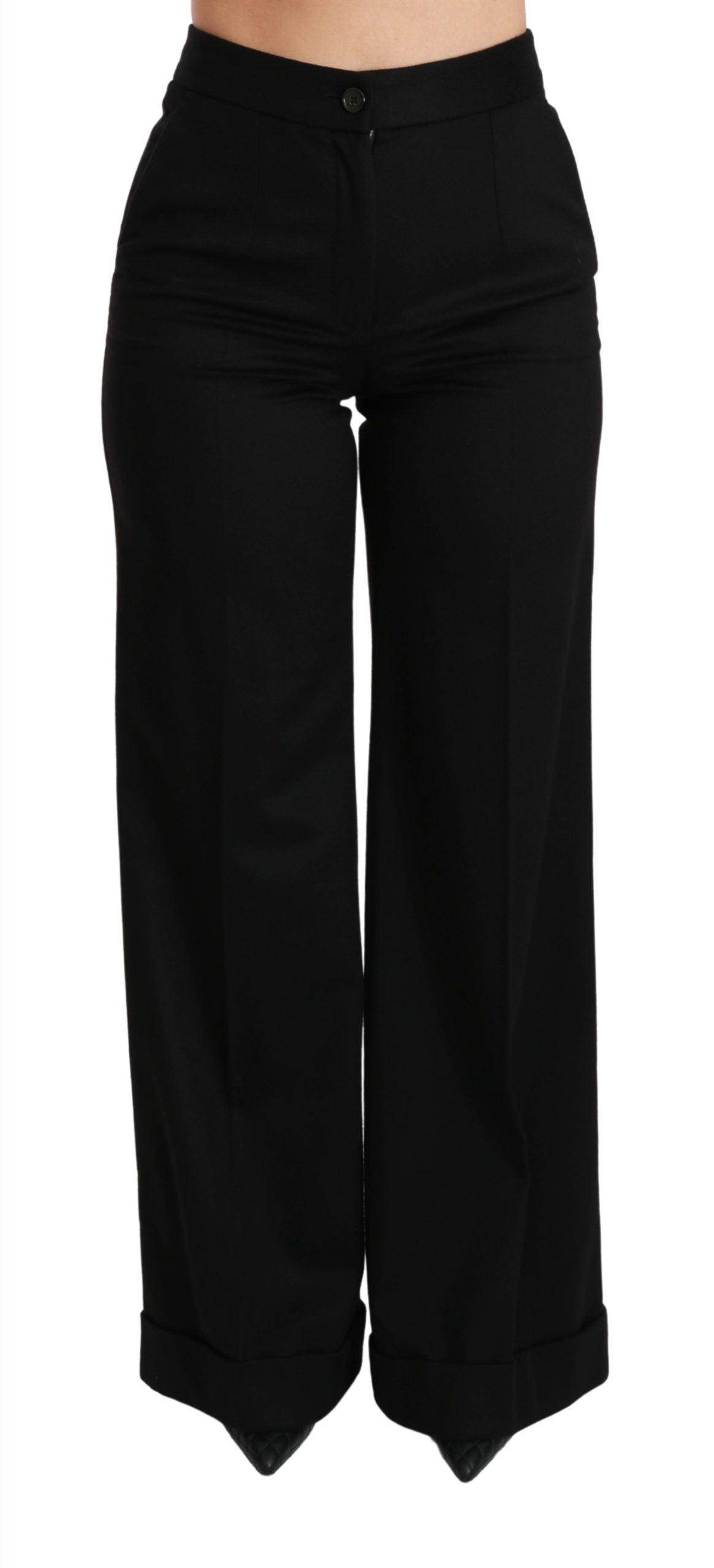 Dolce & Gabbana Elegant High Waist Flared Cashmere Pants - Hilstor