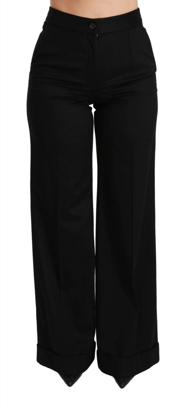 Dolce & Gabbana Elegant High Waist Flared Cashmere Pants - Hilstor