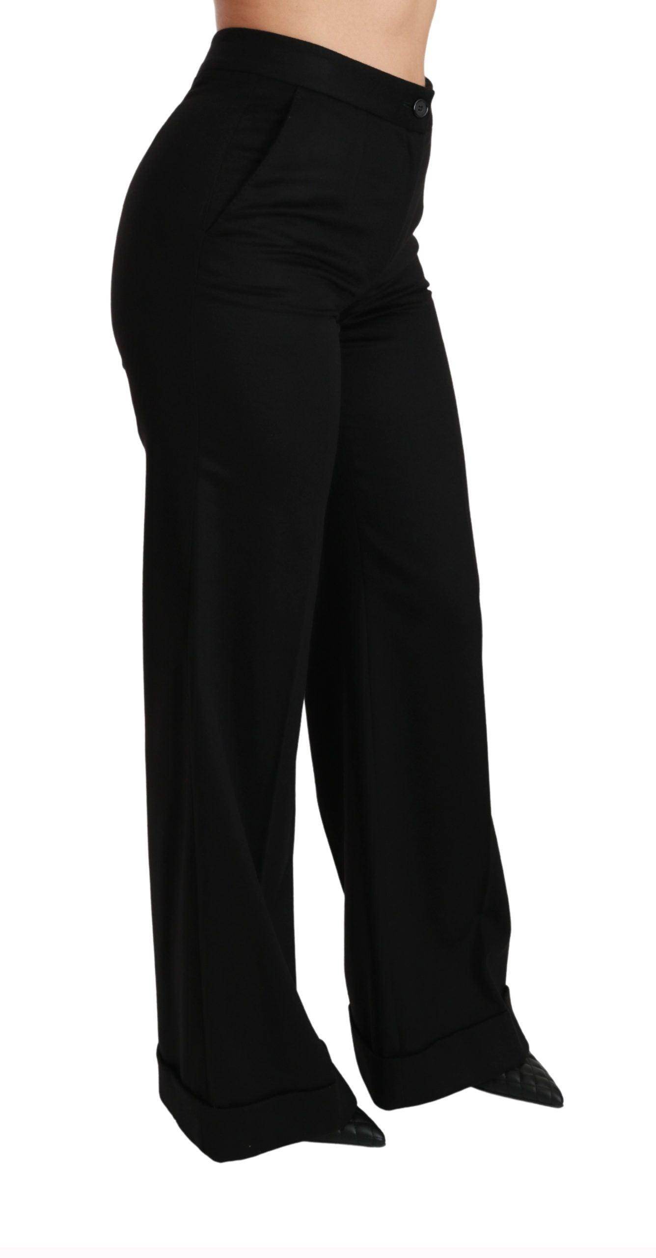Dolce & Gabbana Elegant High Waist Flared Cashmere Pants - Hilstor