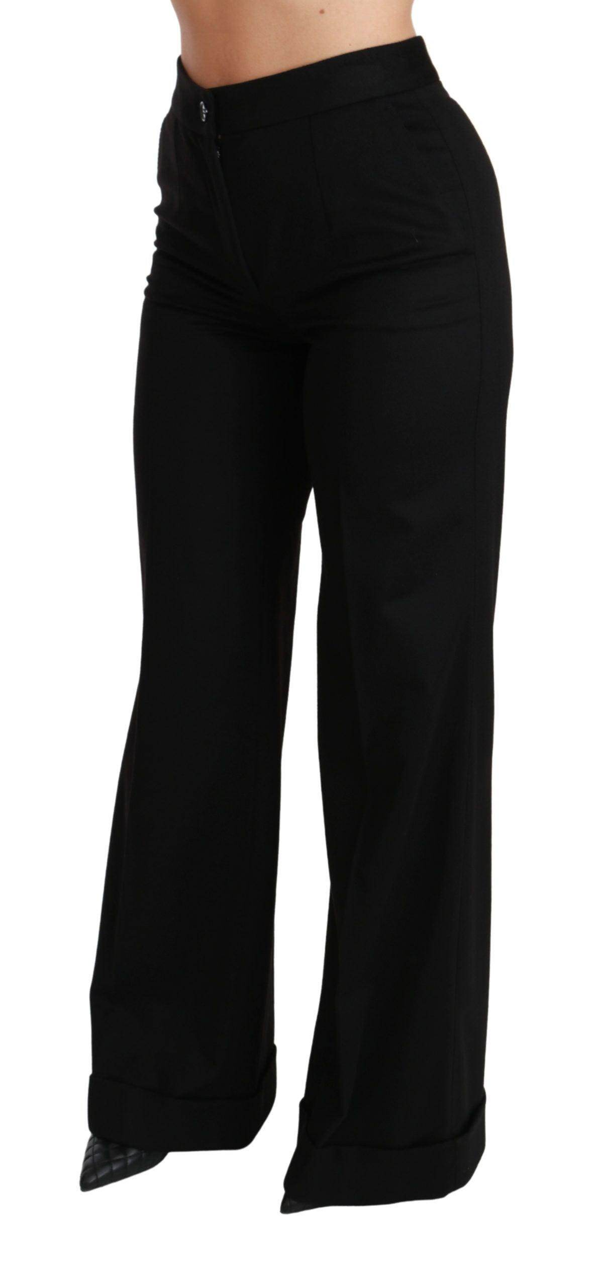 Dolce & Gabbana Elegant High Waist Flared Cashmere Pants - Hilstor