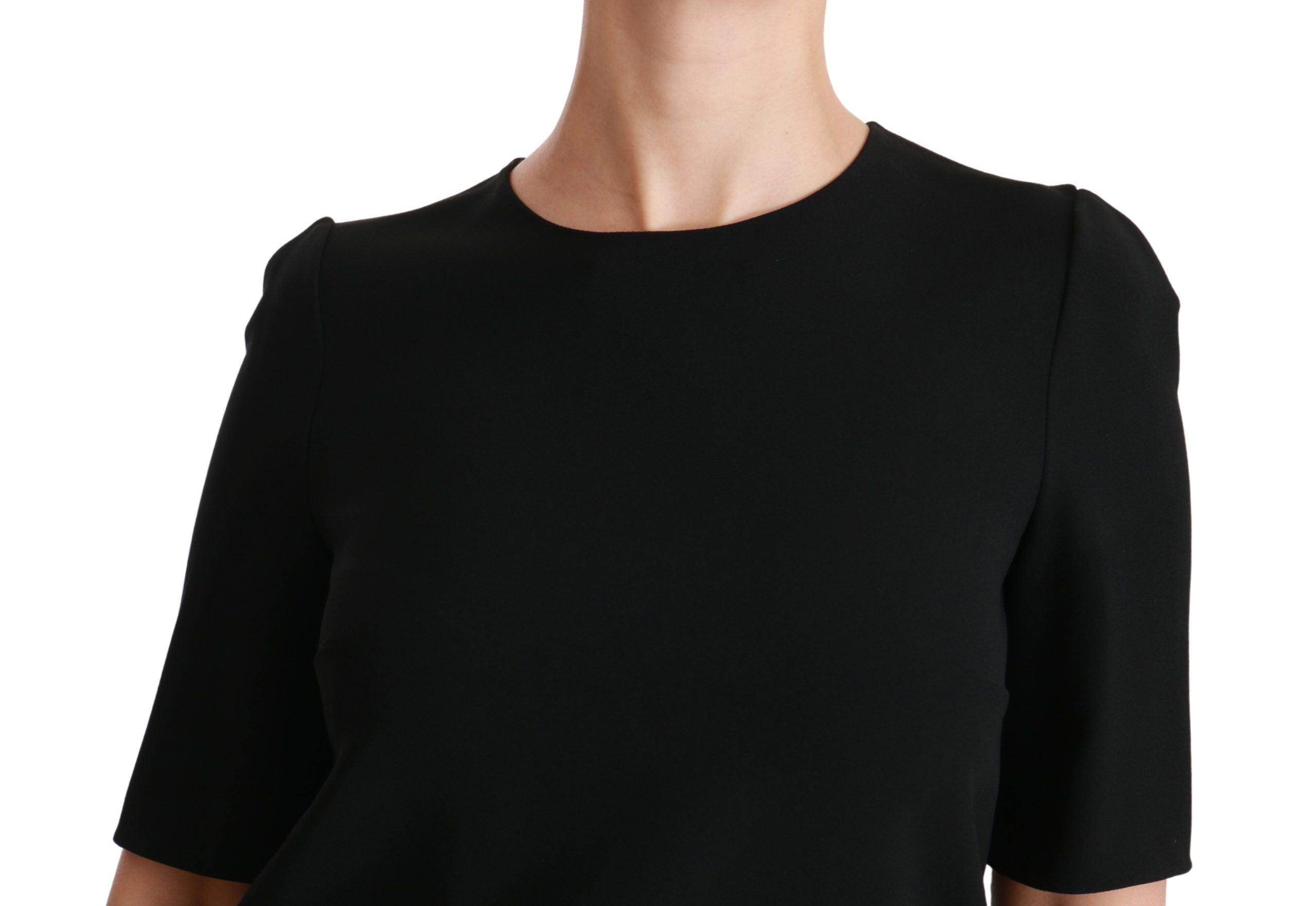 Dolce & Gabbana Elegant Black Stretch Blouse Top - Hilstor