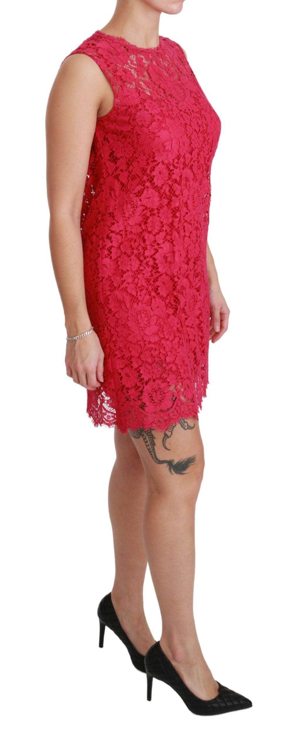 Dolce & Gabbana Shocking Pink Mini Bodycon Dress - Hilstor