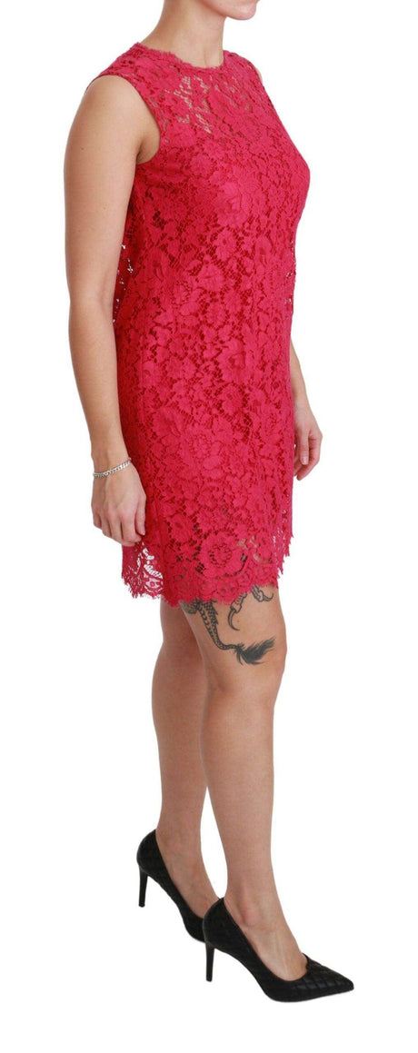 Dolce & Gabbana Shocking Pink Mini Bodycon Dress - Hilstor