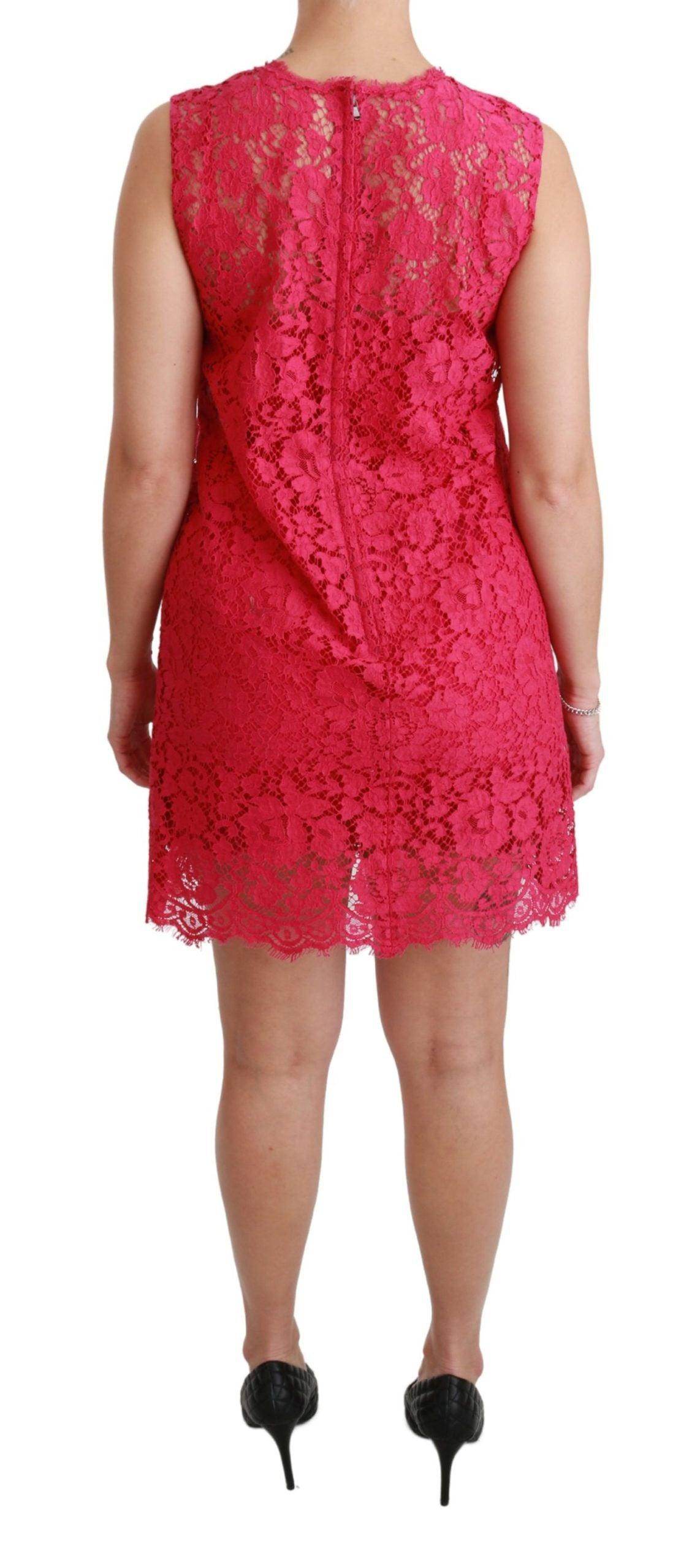 Dolce & Gabbana Shocking Pink Mini Bodycon Dress - Hilstor
