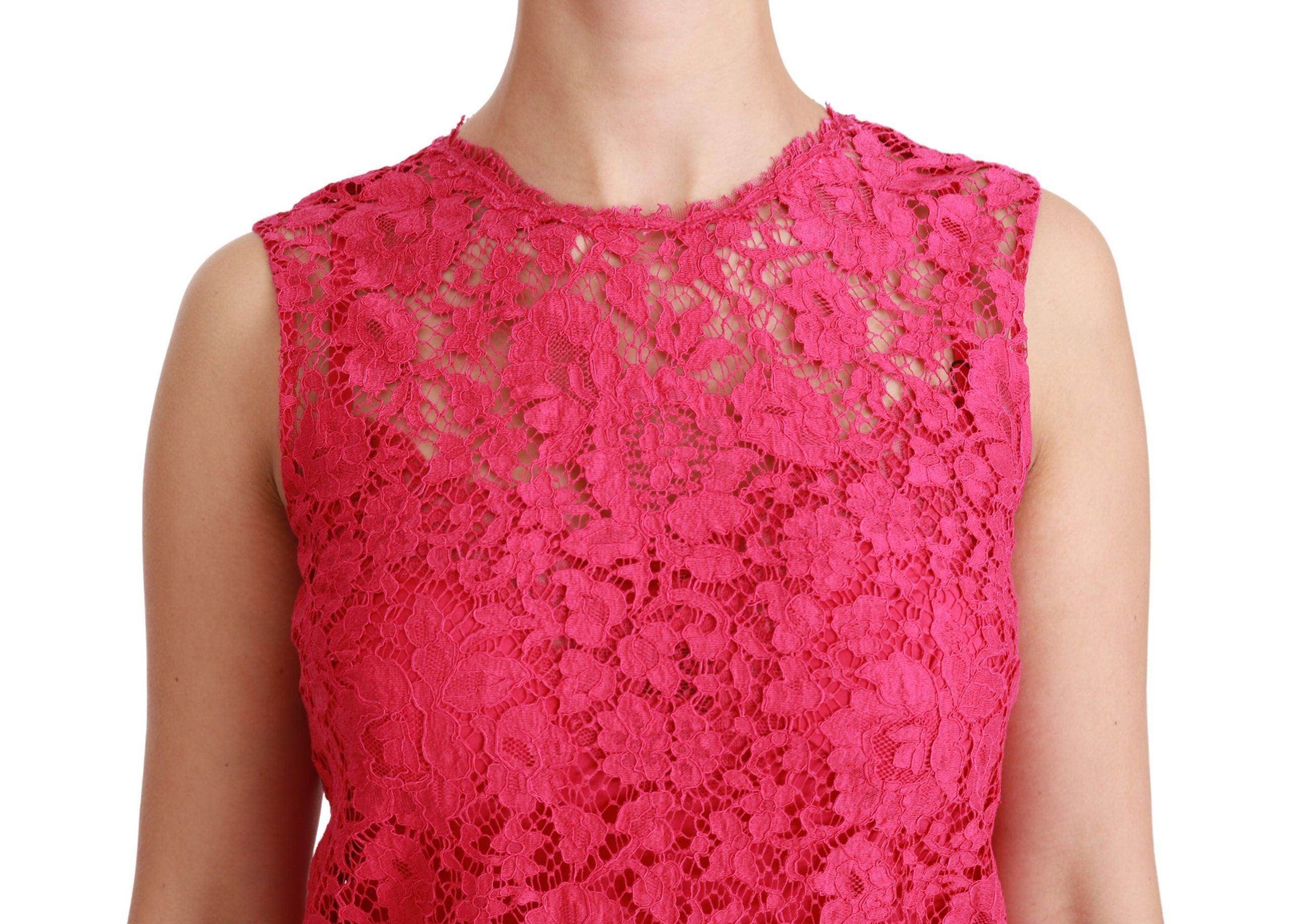 Dolce & Gabbana Shocking Pink Mini Bodycon Dress - Hilstor