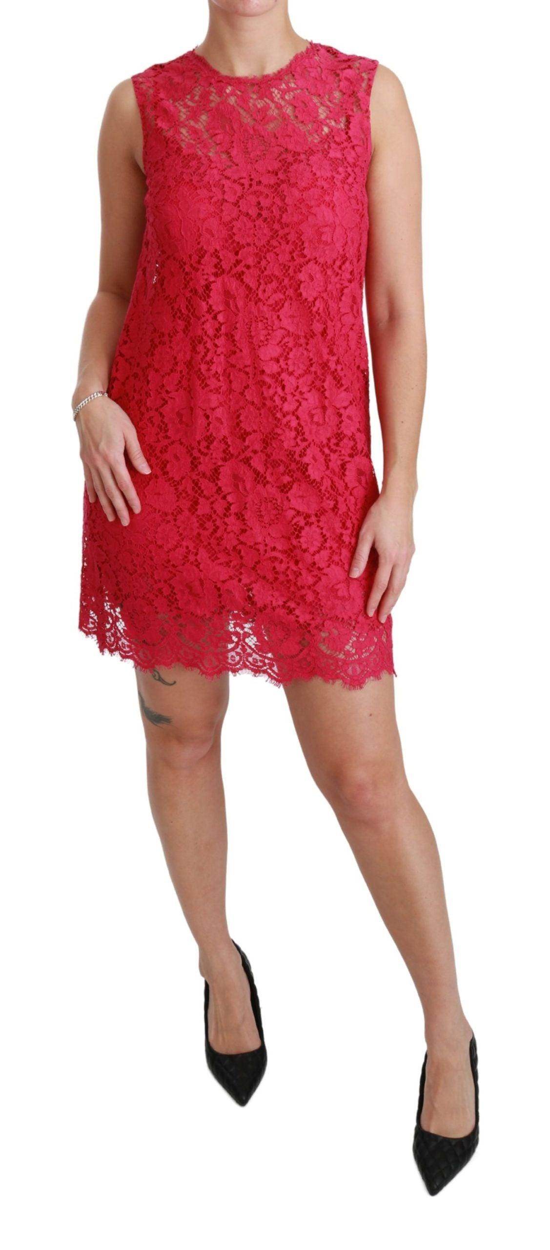 Dolce & Gabbana Shocking Pink Mini Bodycon Dress - Hilstor