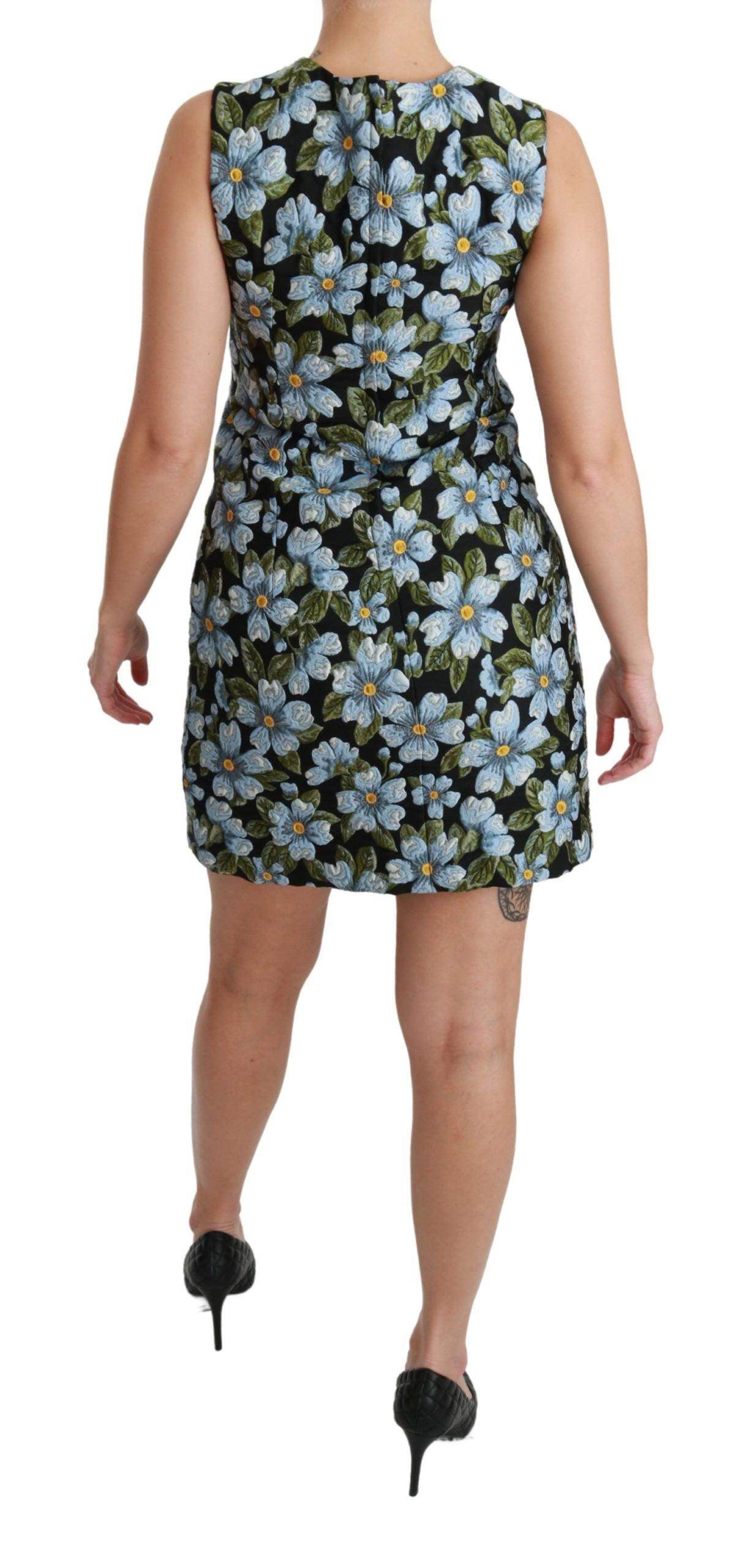 Dolce & Gabbana Elegant Floral Mini Shift Dress - Hilstor