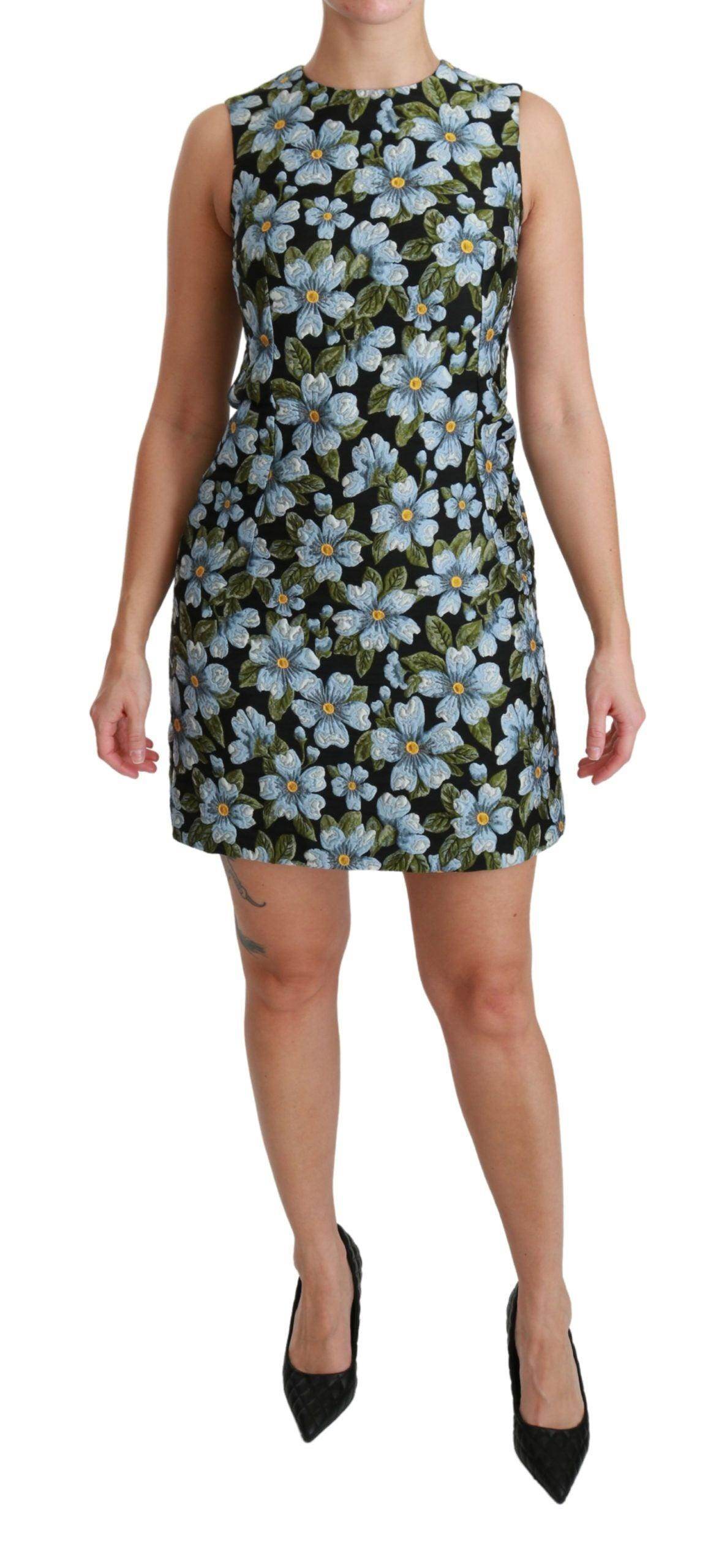 Dolce & Gabbana Elegant Floral Mini Shift Dress - Hilstor