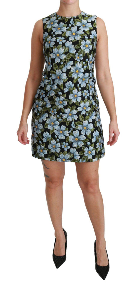 Dolce & Gabbana Elegant Floral Mini Shift Dress - Hilstor