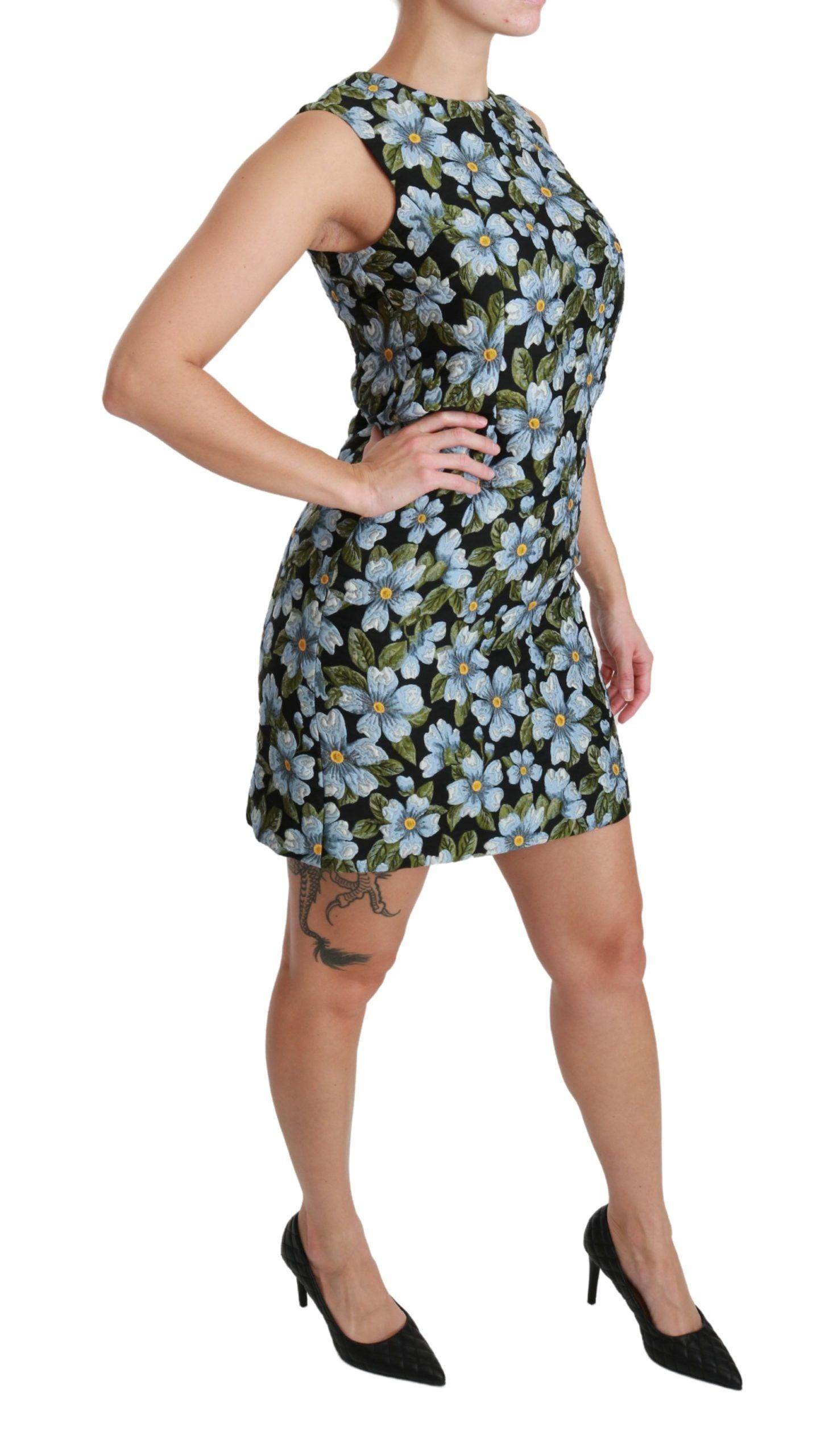 Dolce & Gabbana Elegant Floral Mini Shift Dress - Hilstor