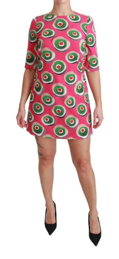 Dolce & Gabbana Pink Sicily Cupcake Shift Mini Dress - Hilstor