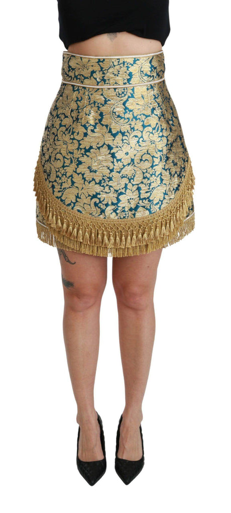 Dolce & Gabbana Elevate Your Wardrobe with Our Exquisite Gold Skirt - Hilstor