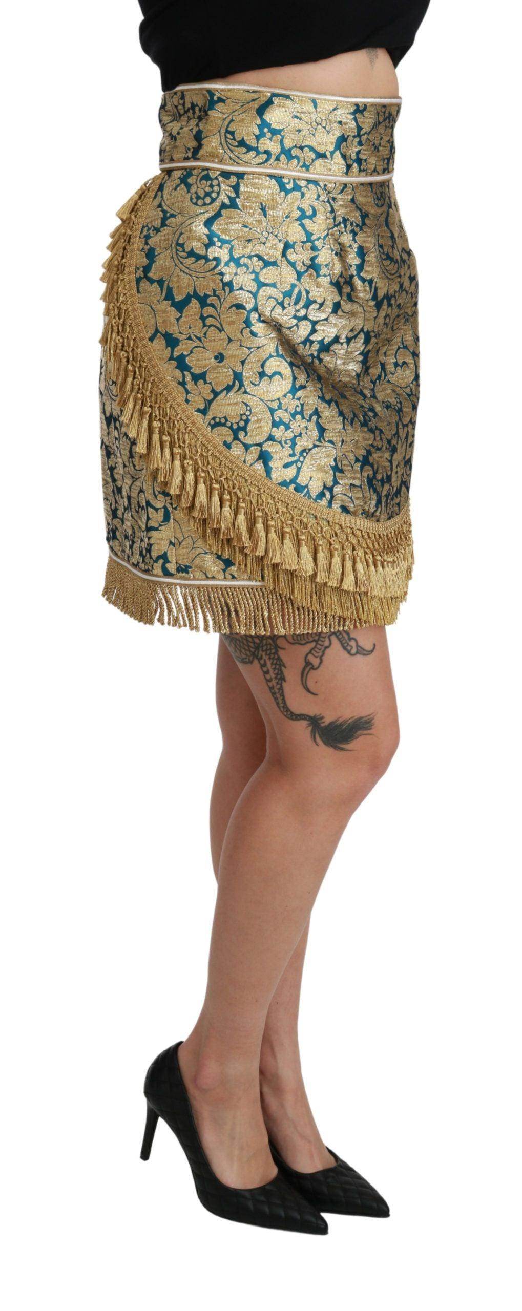 Dolce & Gabbana Elevate Your Wardrobe with Our Exquisite Gold Skirt - Hilstor