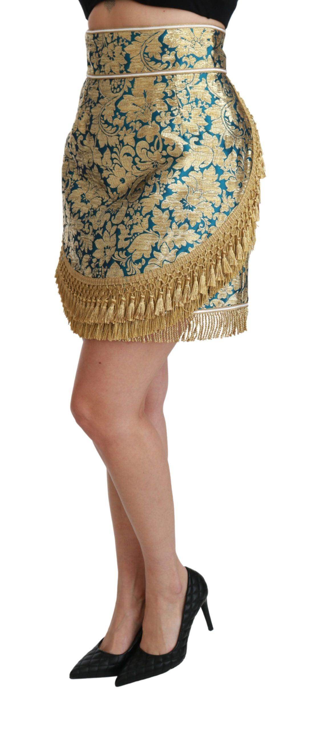 Dolce & Gabbana Elevate Your Wardrobe with Our Exquisite Gold Skirt - Hilstor