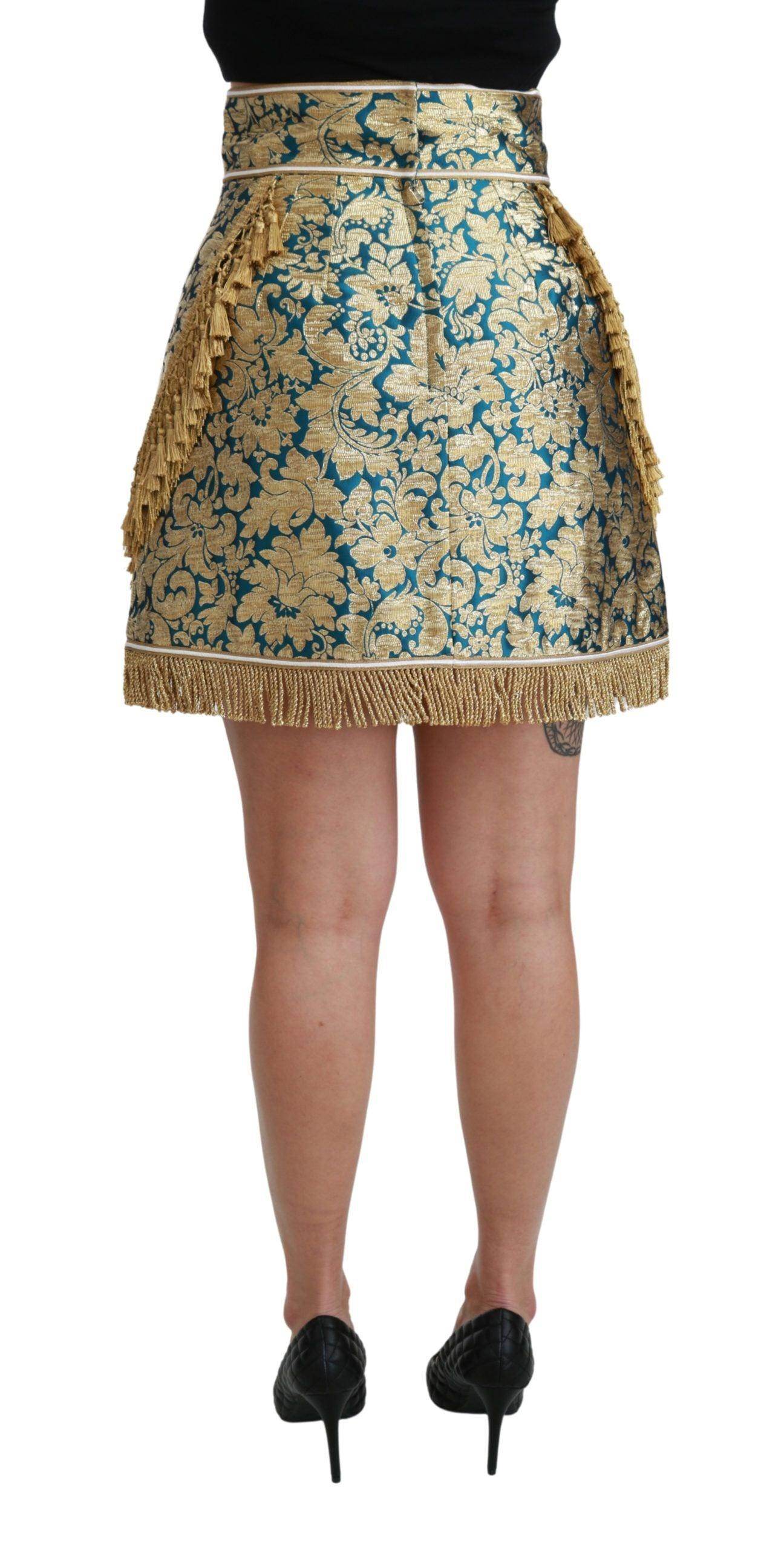 Dolce & Gabbana Elevate Your Wardrobe with Our Exquisite Gold Skirt - Hilstor