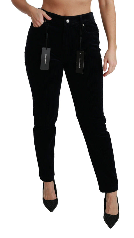 Dolce & Gabbana Chic Mid Waist Skinny Corduroy Jeans - Hilstor