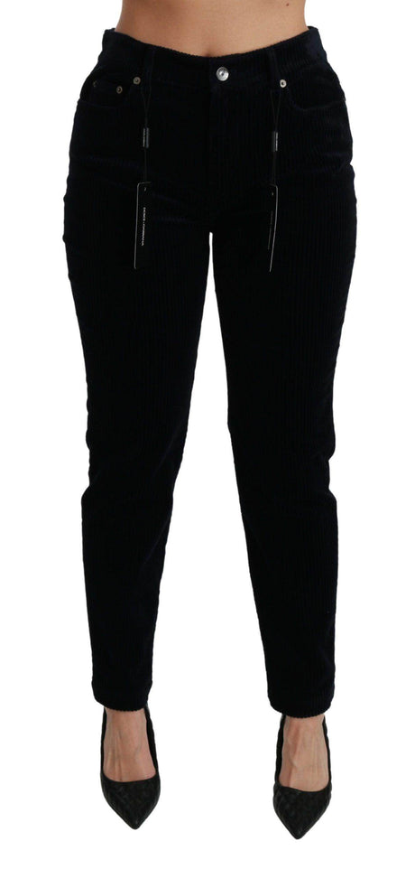 Dolce & Gabbana Chic Mid Waist Skinny Corduroy Jeans - Hilstor