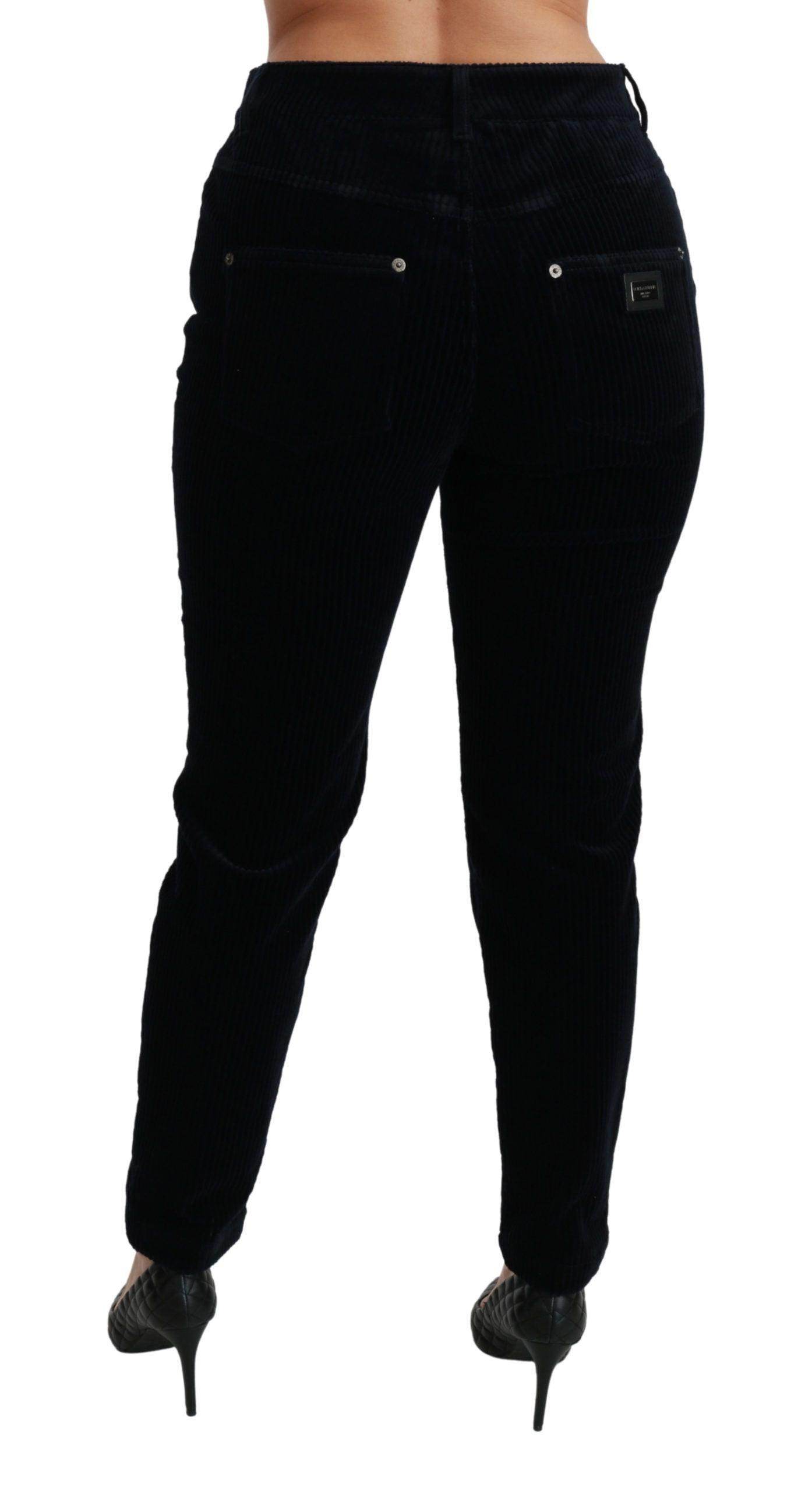 Dolce & Gabbana Chic Mid Waist Skinny Corduroy Jeans - Hilstor