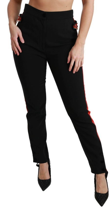 Dolce & Gabbana Chic High Waist Skinny Pants in Black - Hilstor