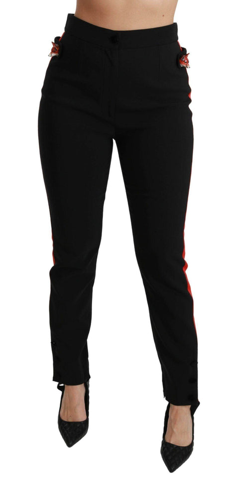 Dolce & Gabbana Chic High Waist Skinny Pants in Black - Hilstor