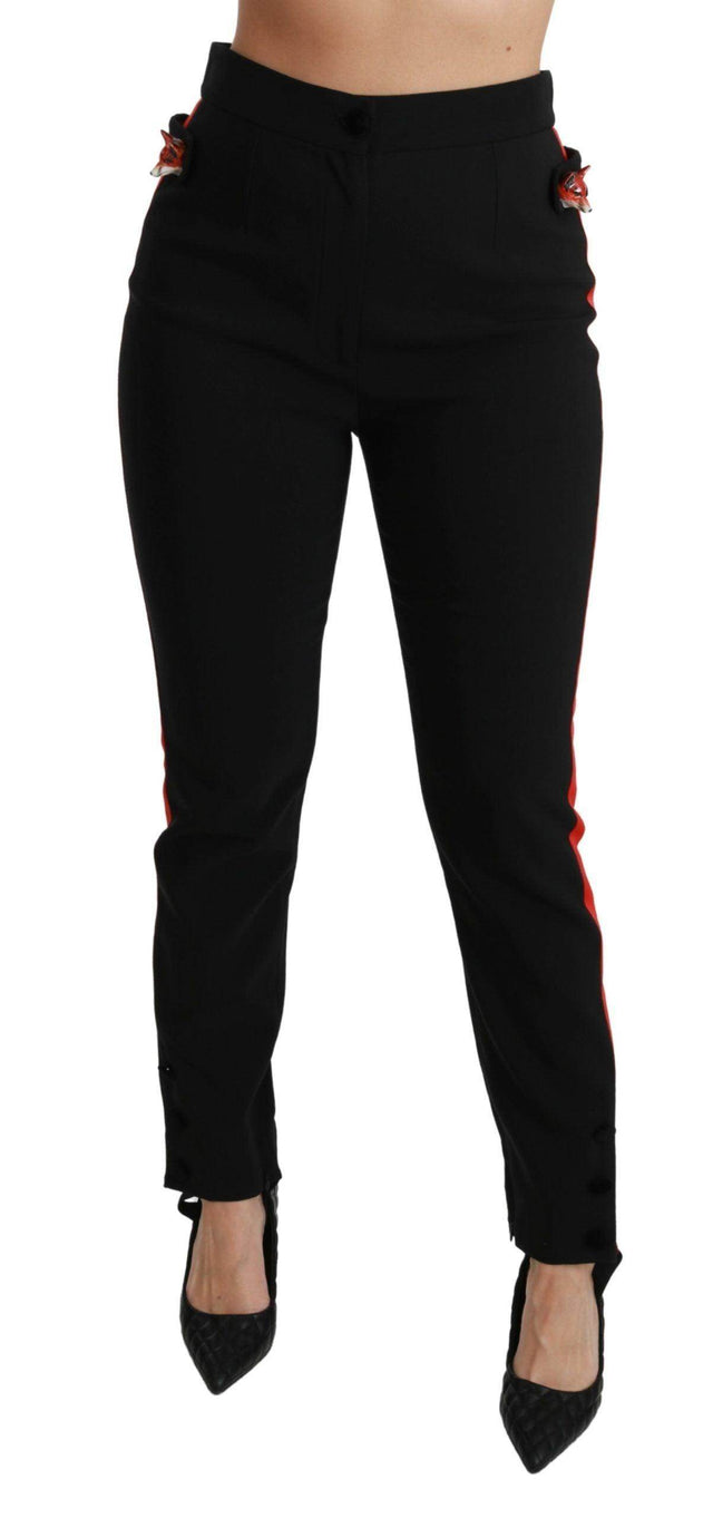 Dolce & Gabbana Chic High Waist Skinny Pants in Black - Hilstor