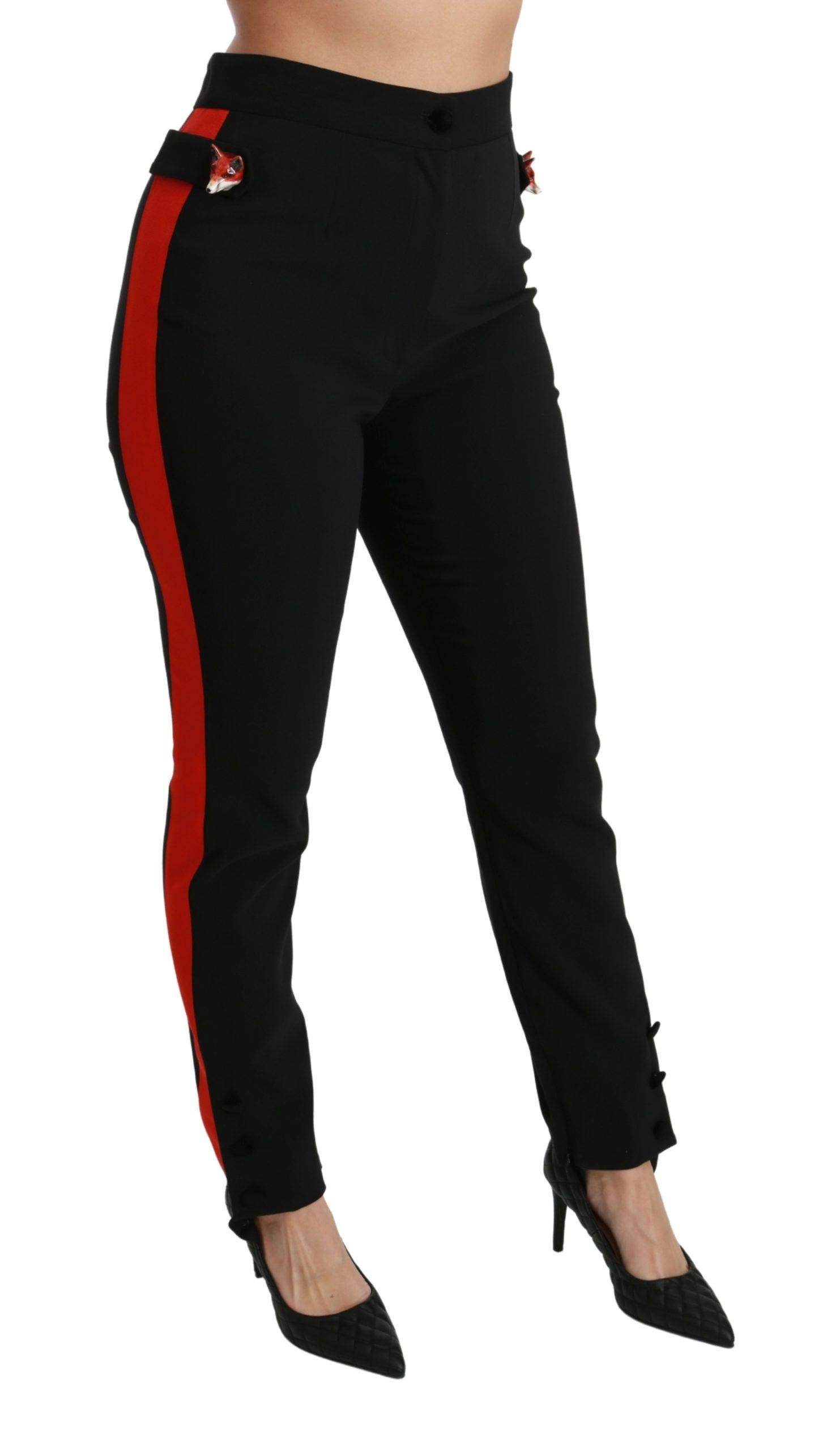 Dolce & Gabbana Chic High Waist Skinny Pants in Black - Hilstor