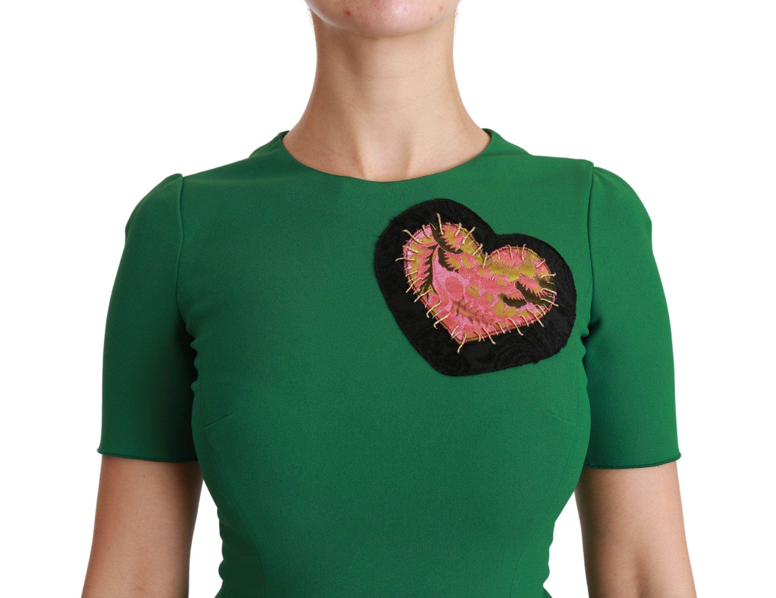 Dolce & Gabbana Enchanted Green Mermaid Midi Dress - Hilstor