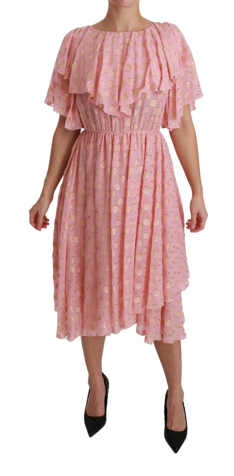 Dolce & Gabbana Elegant Pleated Midi A-Line Dress - Hilstor