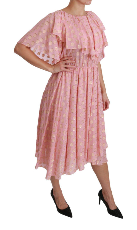Dolce & Gabbana Elegant Pleated Midi A-Line Dress - Hilstor