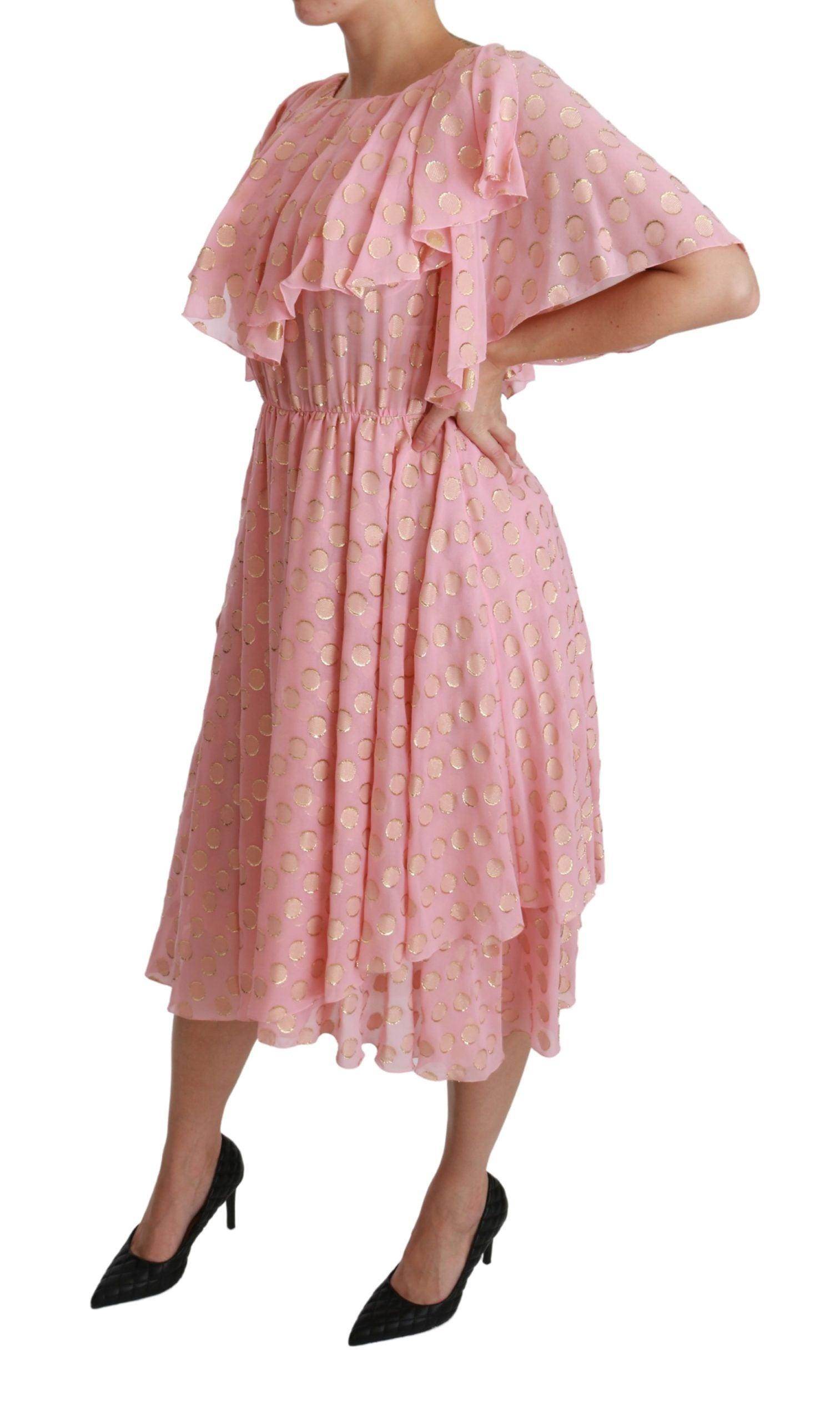 Dolce & Gabbana Elegant Pleated Midi A-Line Dress - Hilstor