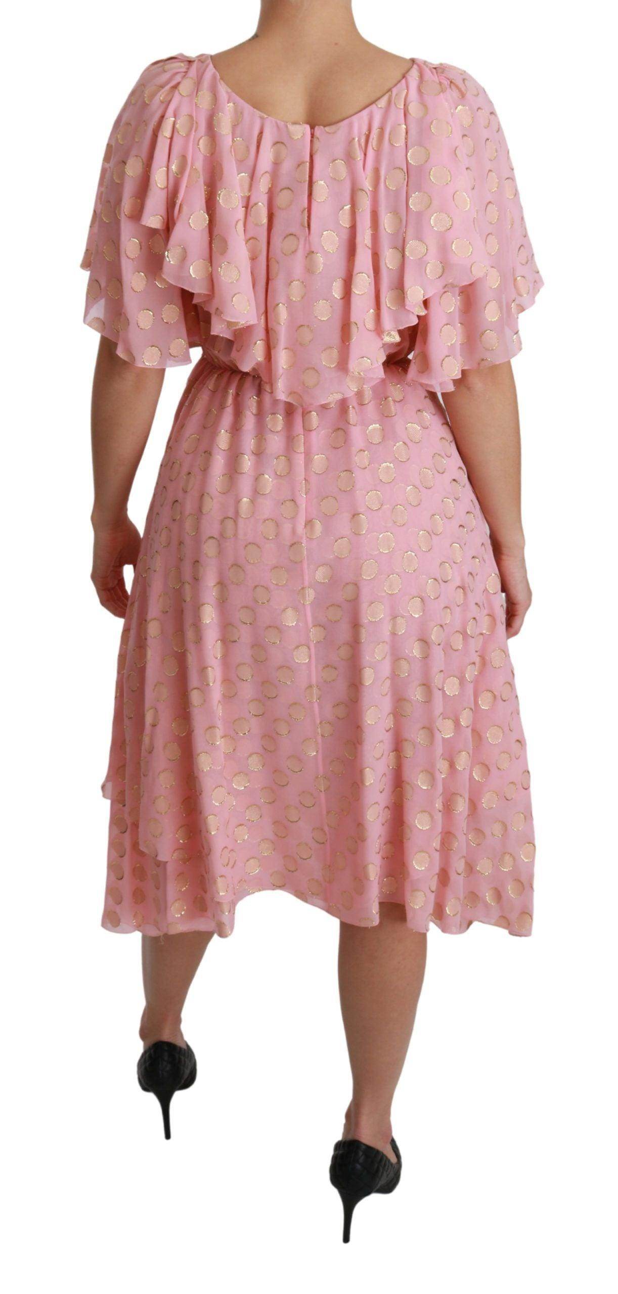 Dolce & Gabbana Elegant Pleated Midi A-Line Dress - Hilstor