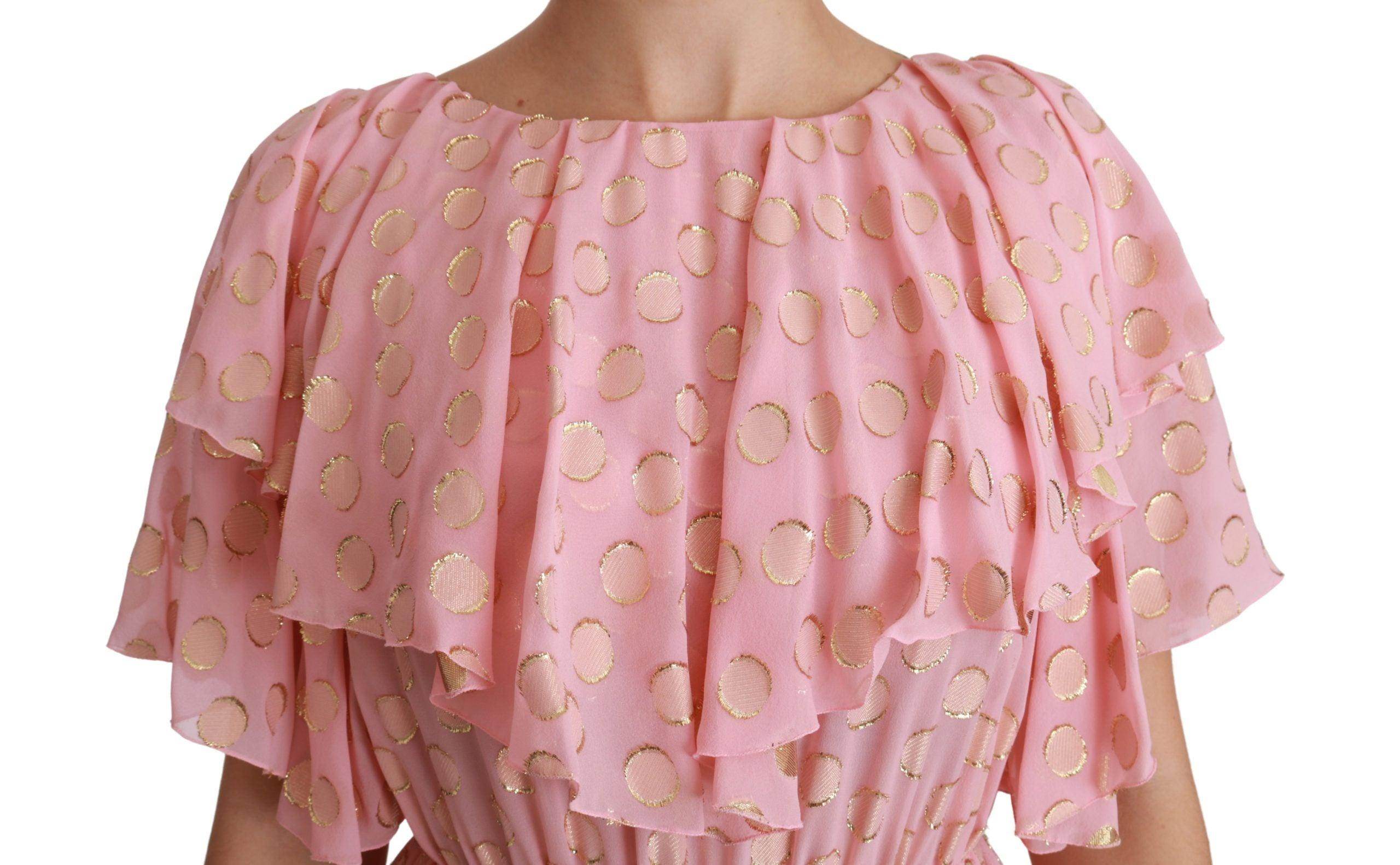 Dolce & Gabbana Elegant Pleated Midi A-Line Dress - Hilstor