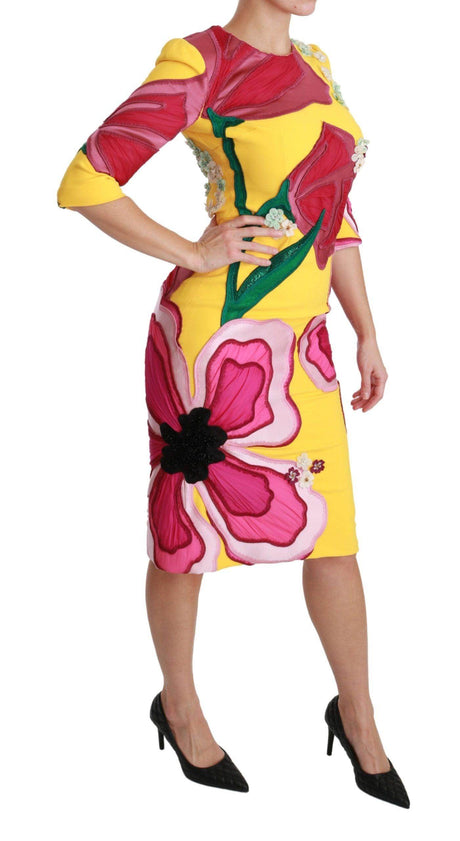 Dolce & Gabbana Sunshine Bloom Sheath Knee-Length Dress - Hilstor