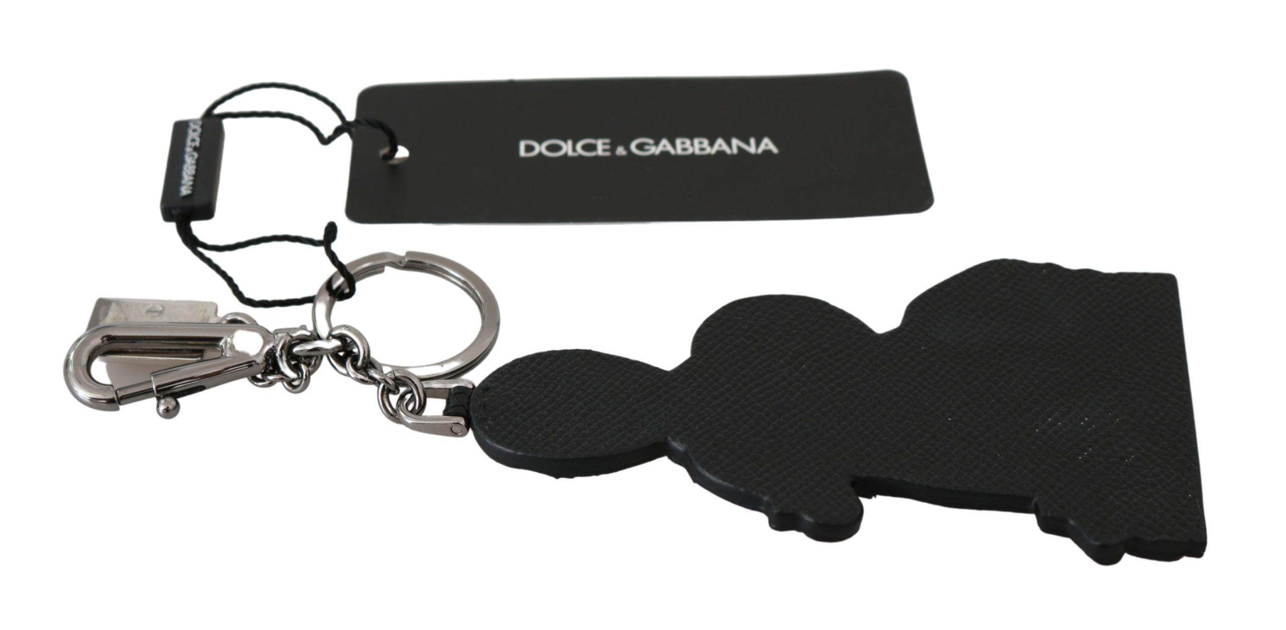 Dolce & Gabbana Elegant Trio-Tone Leather Keychain - Hilstor