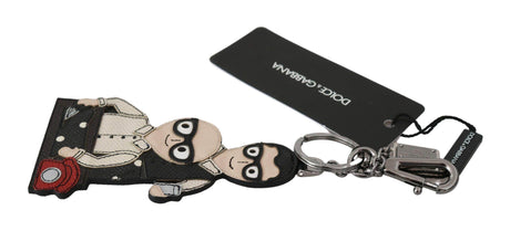 Dolce & Gabbana Elegant Trio-Tone Leather Keychain - Hilstor