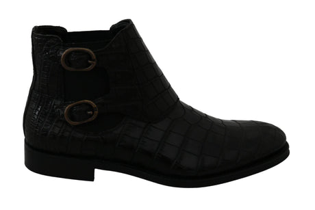 Dolce & Gabbana Elegant Derby Brogue Boots in Exotic Leather - Hilstor