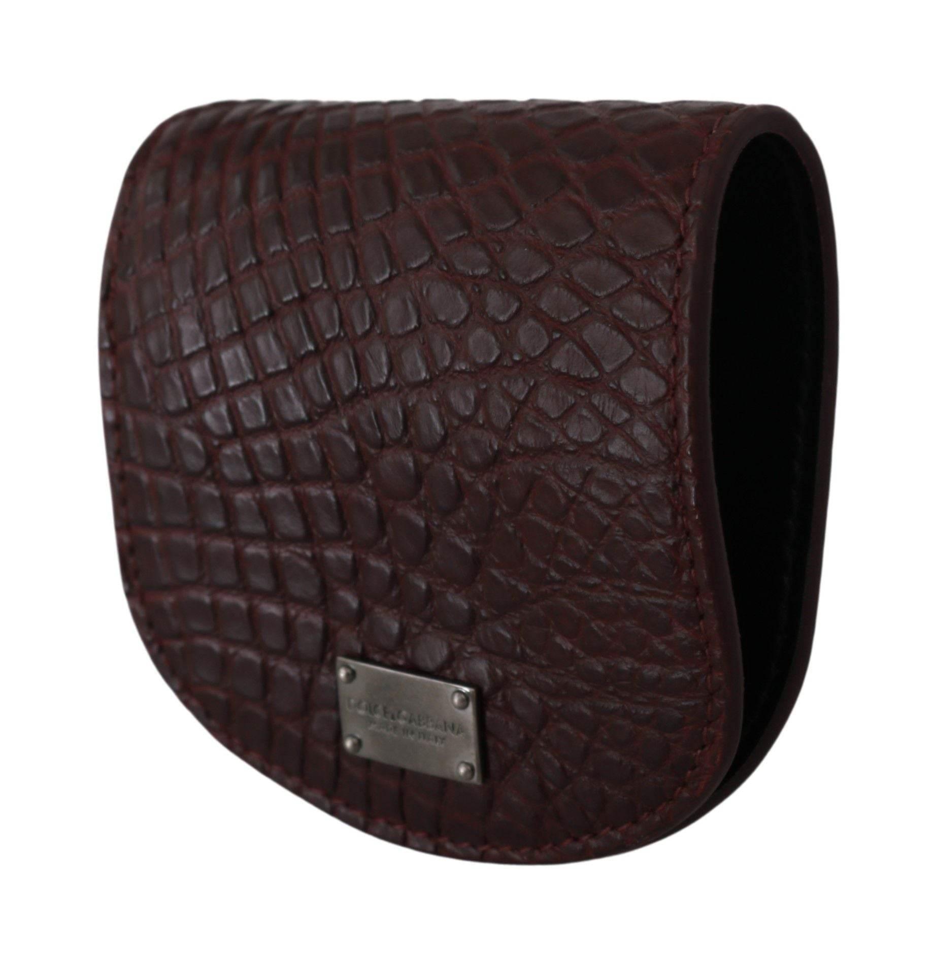 Dolce & Gabbana Refined Caimano Leather Coin Case - Hilstor