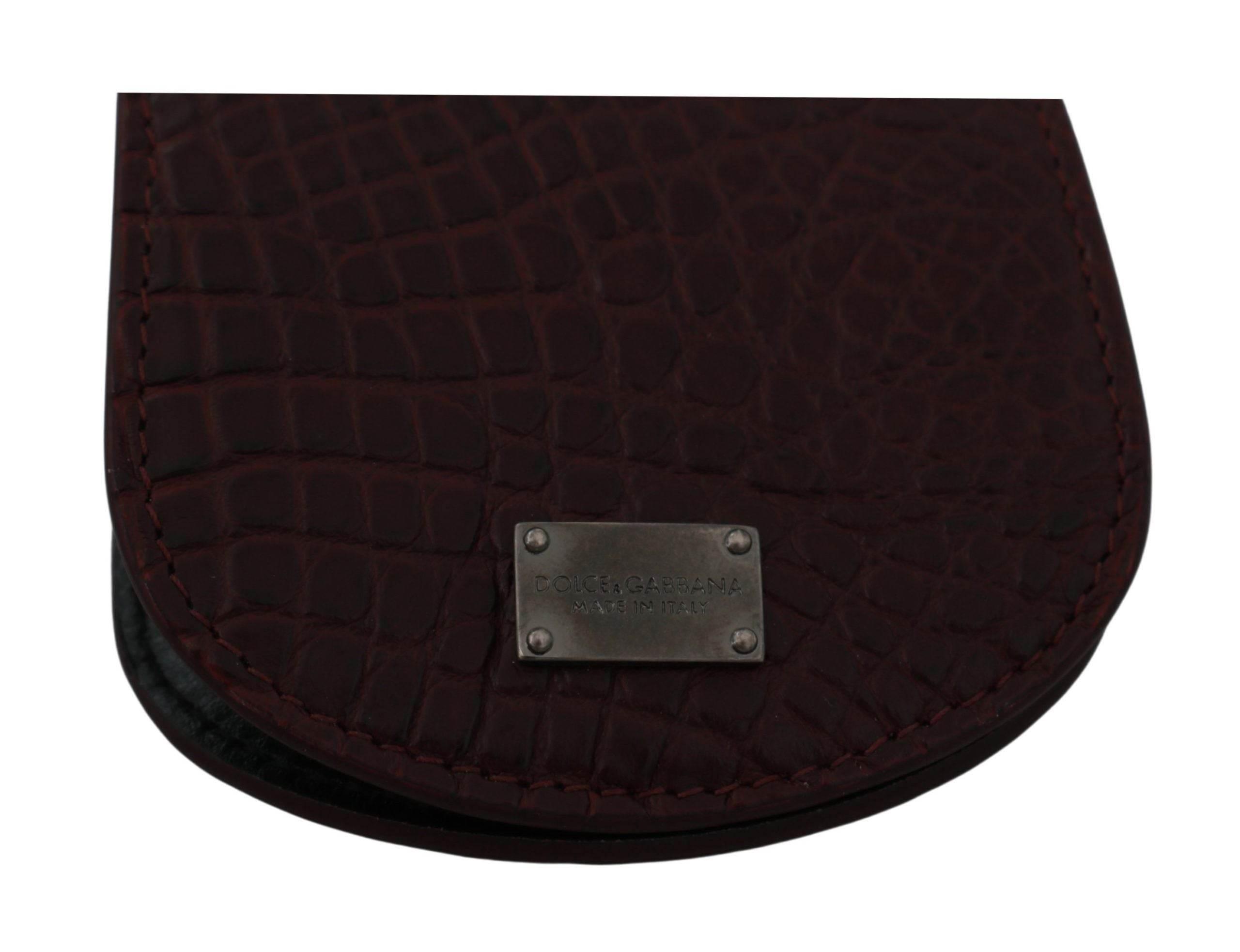 Dolce & Gabbana Refined Caimano Leather Coin Case - Hilstor