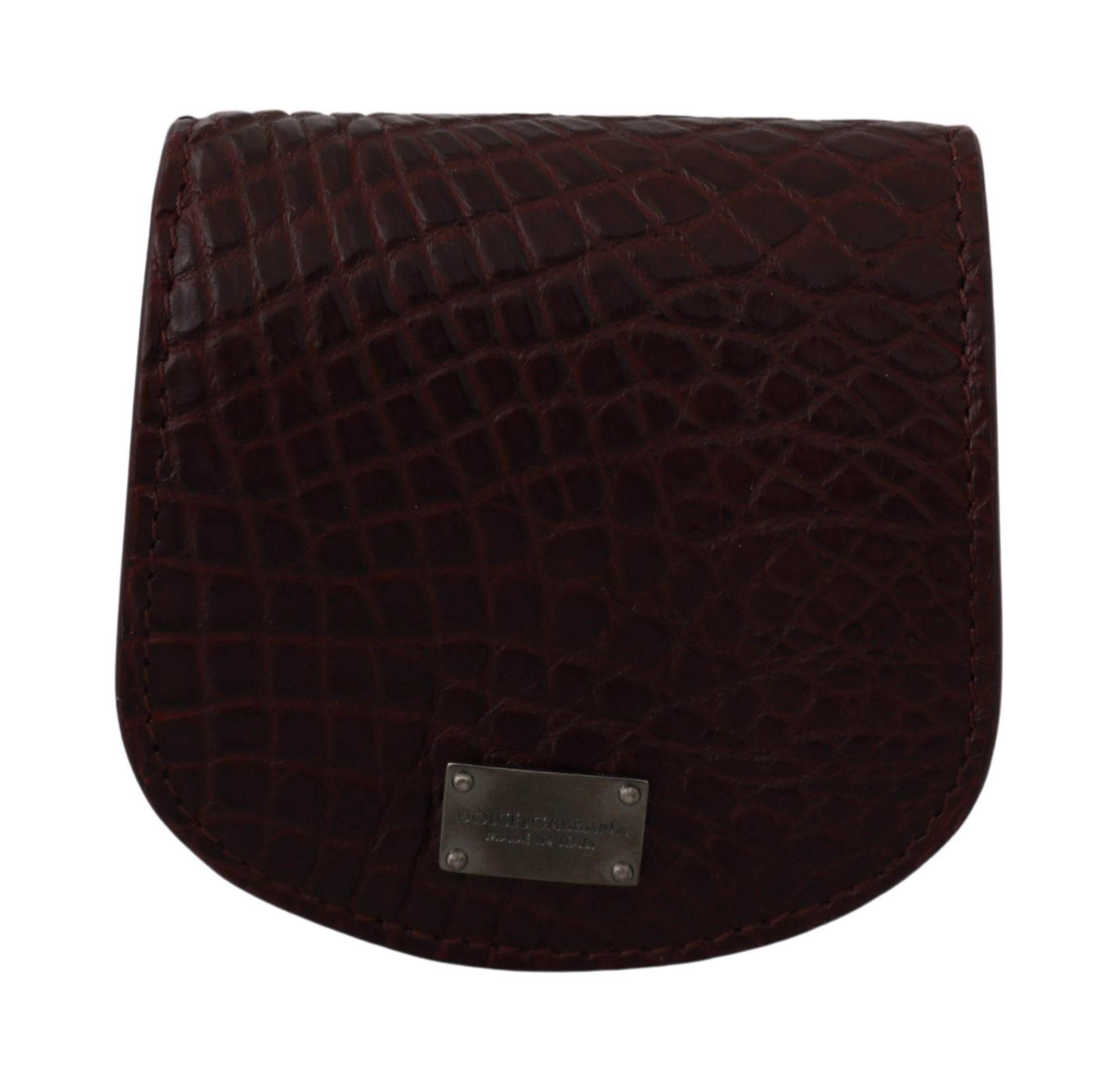 Dolce & Gabbana Refined Caimano Leather Coin Case - Hilstor