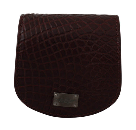 Dolce & Gabbana Refined Caimano Leather Coin Case - Hilstor