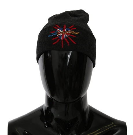 Dolce & Gabbana Chic Gray Beanie with Exclusive Embroidery - Hilstor
