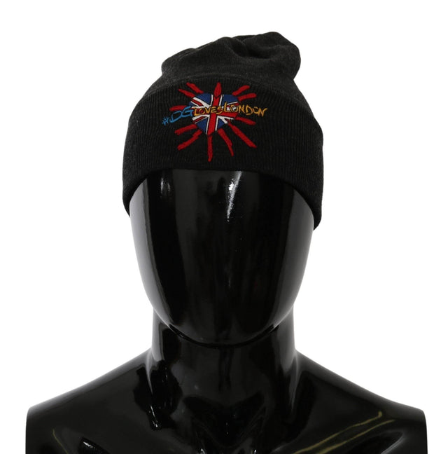 Dolce & Gabbana Chic Gray Beanie with Exclusive Embroidery - Hilstor
