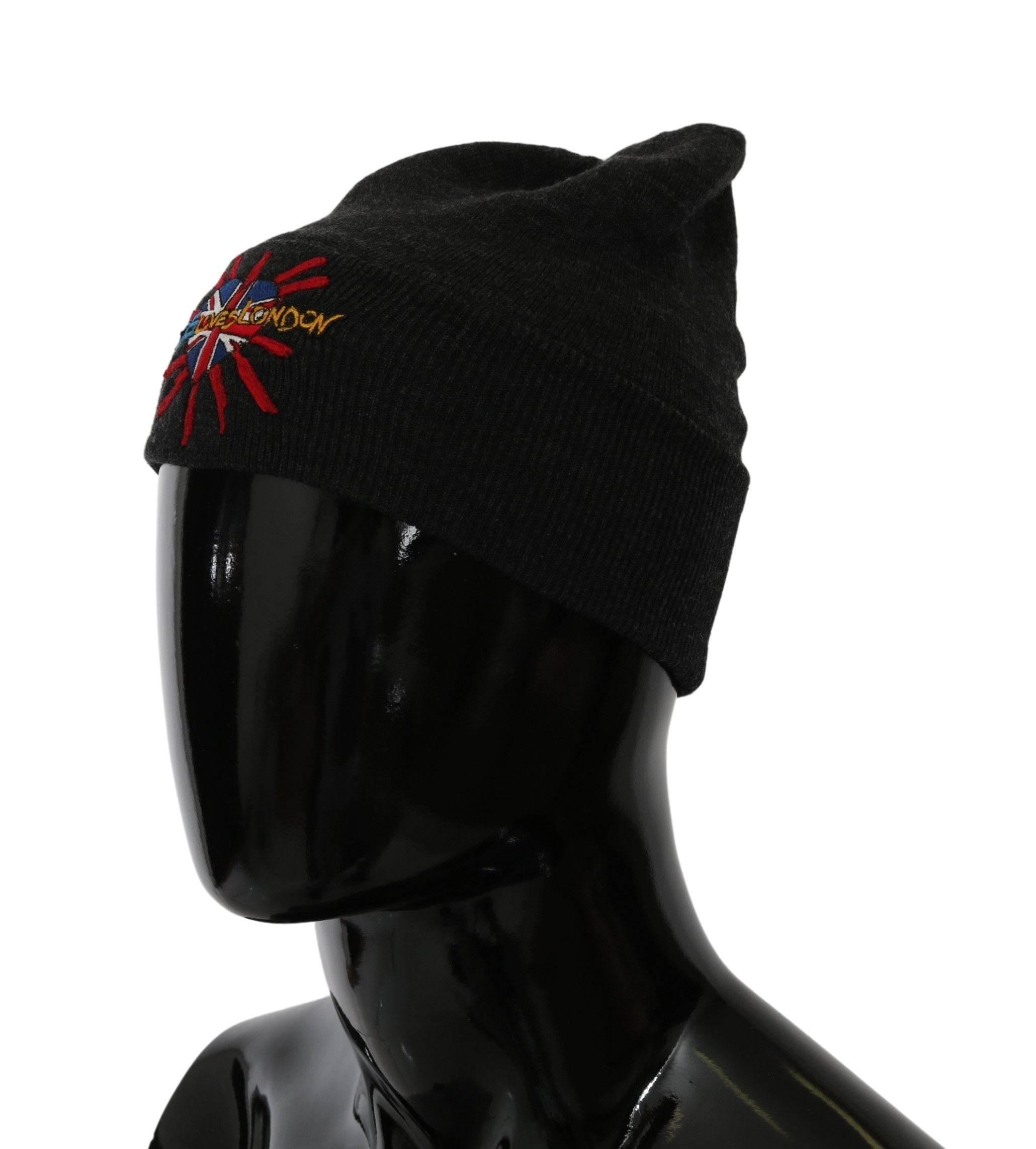 Dolce & Gabbana Chic Gray Beanie with Exclusive Embroidery - Hilstor