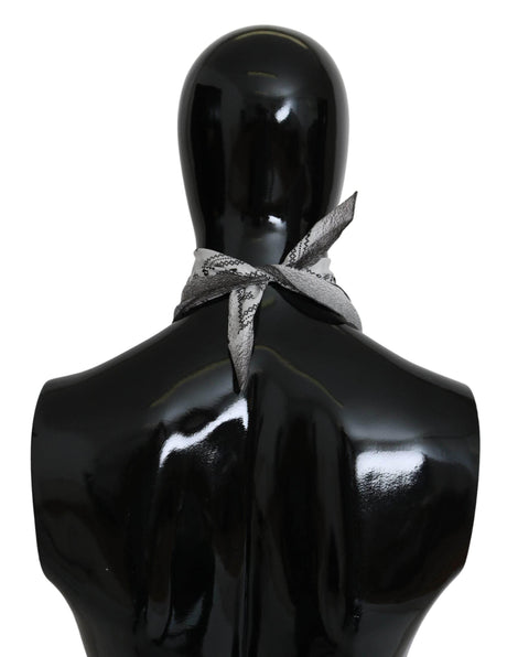 Costume National White Printed Bandana Cotton Scarf - Hilstor