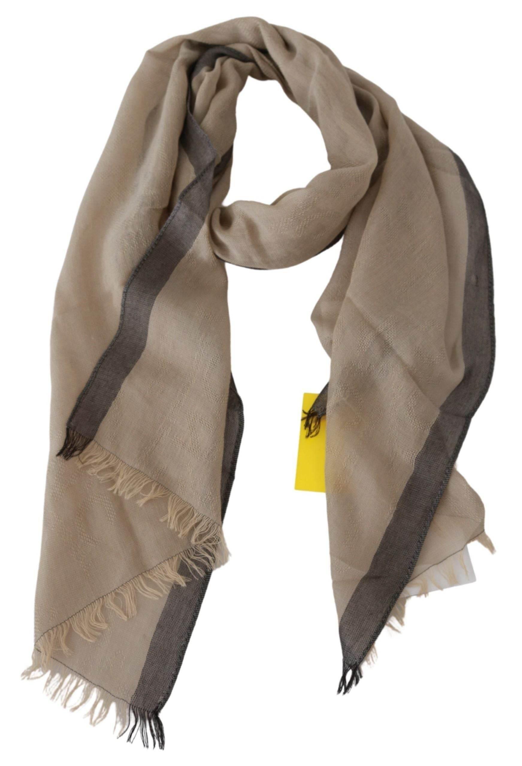 Costume National Beige Women Cotton Shawl Scarf - Hilstor