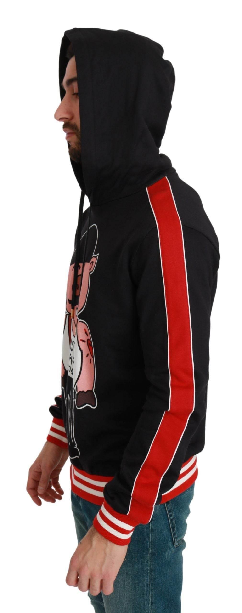 Dolce & Gabbana Black Pig of the Year Hooded Sweater - Hilstor